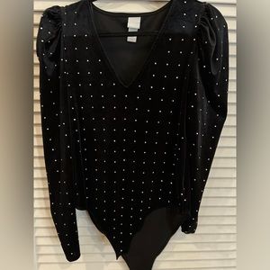 H&M velvet body suit